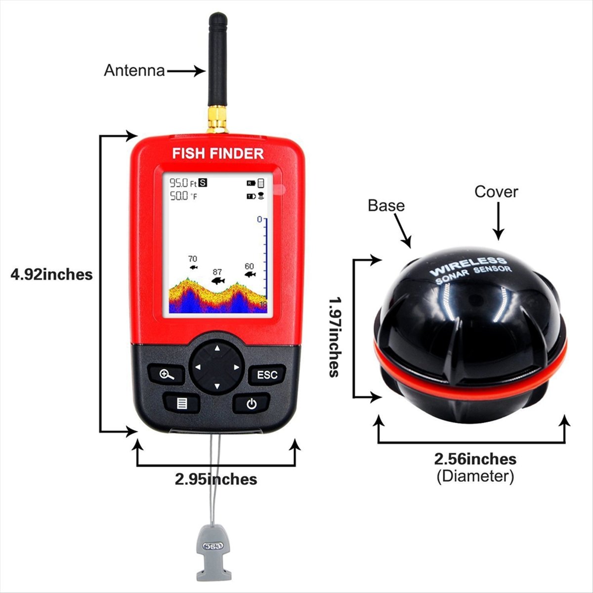 Fishing Equipment For Sale - ซุปเปอร์เซลล์ เครื่องหาปลาแบบพกพา 100 เมตร พร้อมโซนาร์ เครื่องวัดความลึก