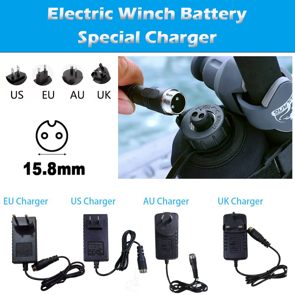 Fishing Equipment Uk - เครื่องชาร์จแบตเตอรี่สำหรับกว้านไฟฟ้า 16.8V 2A หัวปลั๊ก EU US