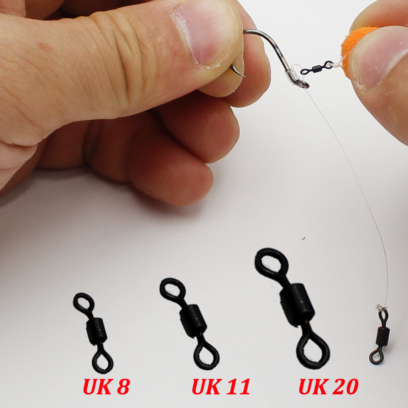 Fishing Equipment Uk - 100PCS ปลาคาร์พตกปลา Micro RIG Swivels สําหรับ
