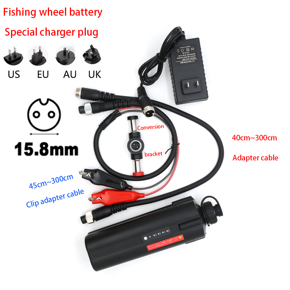 Fishing Equipment Uk - ตกปลาไฟฟ้า Reel แบตเตอรี่อุปกรณ์เสริมคลิปสายไฟ EU US AU