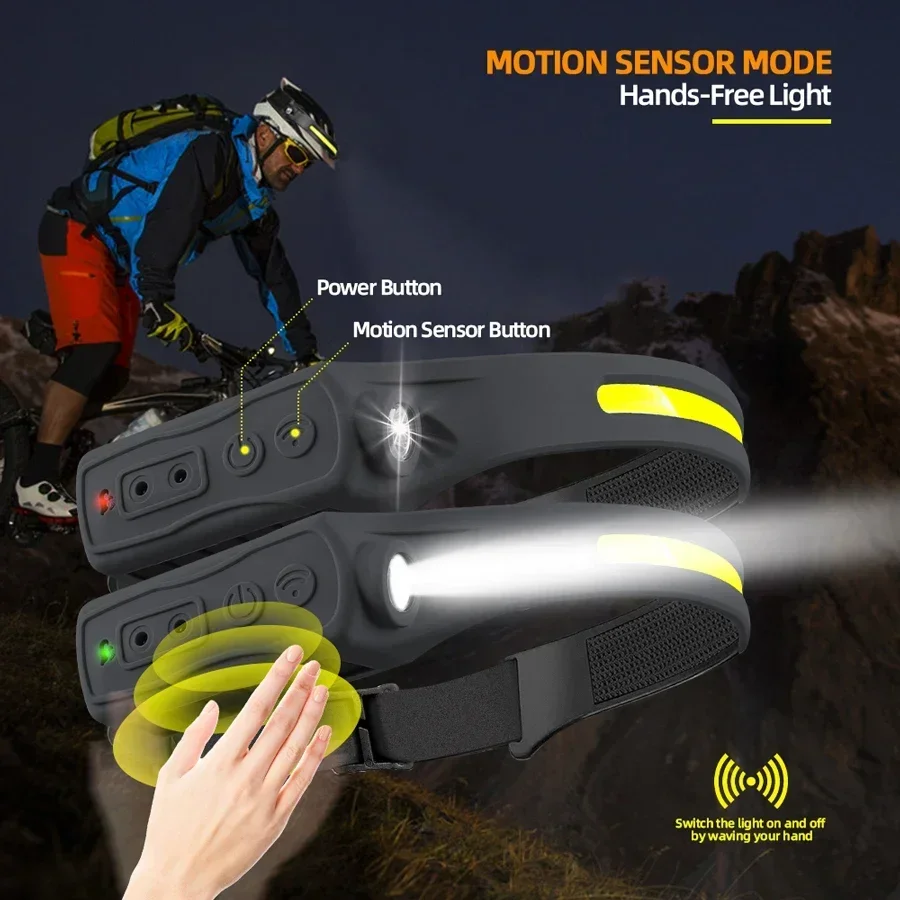 ไฟฉายคาดศีรษะเซ็นเซอร์ LED COB - Fishing Headlamp บทวิจารณ์และราคา